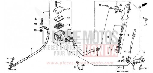 MAITRE-CYLINDRE FREIN AR. CYLINDRE XRV750L de 1990